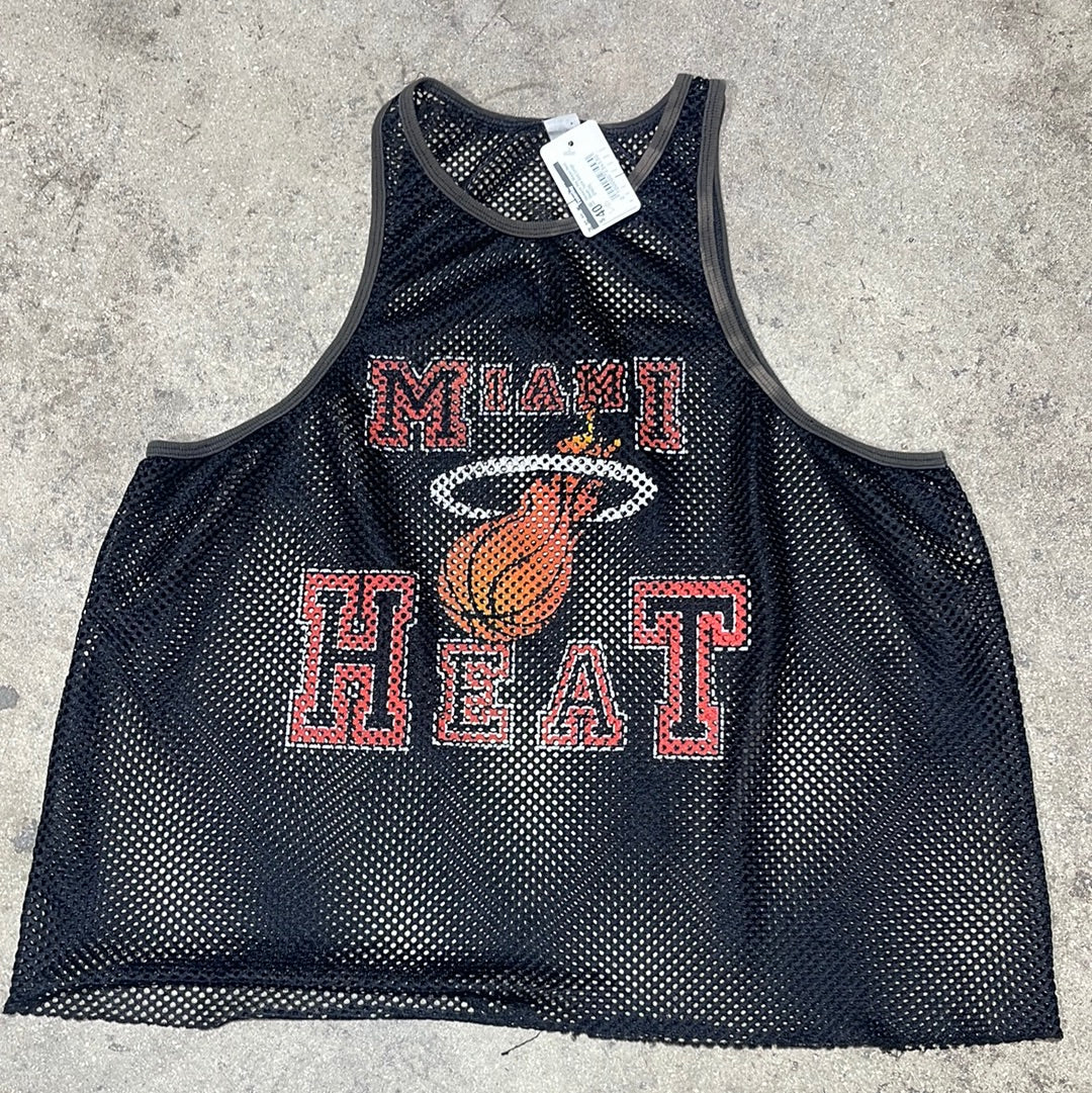 Womens 90s Miami Heat Mesh Tank Size Large