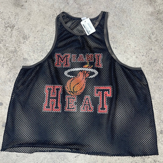 Womens 90s Miami Heat Mesh Tank Size Large