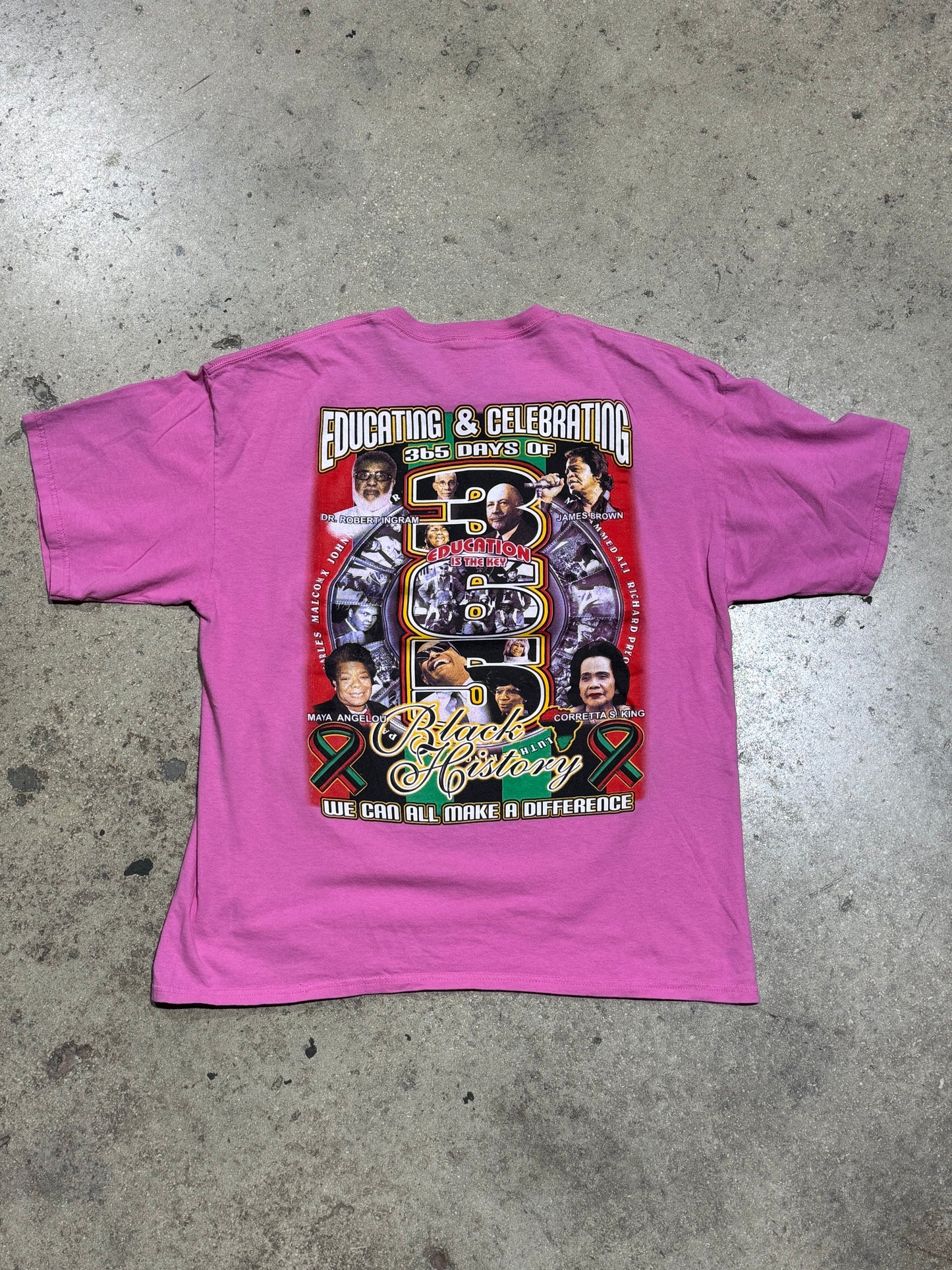 African American Heritage Tee - Pink Size Large