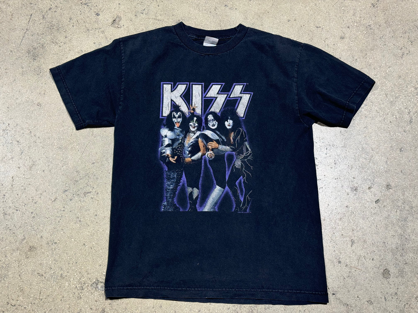 2005 Kiss Aura Tee - Faded Black Size Medium