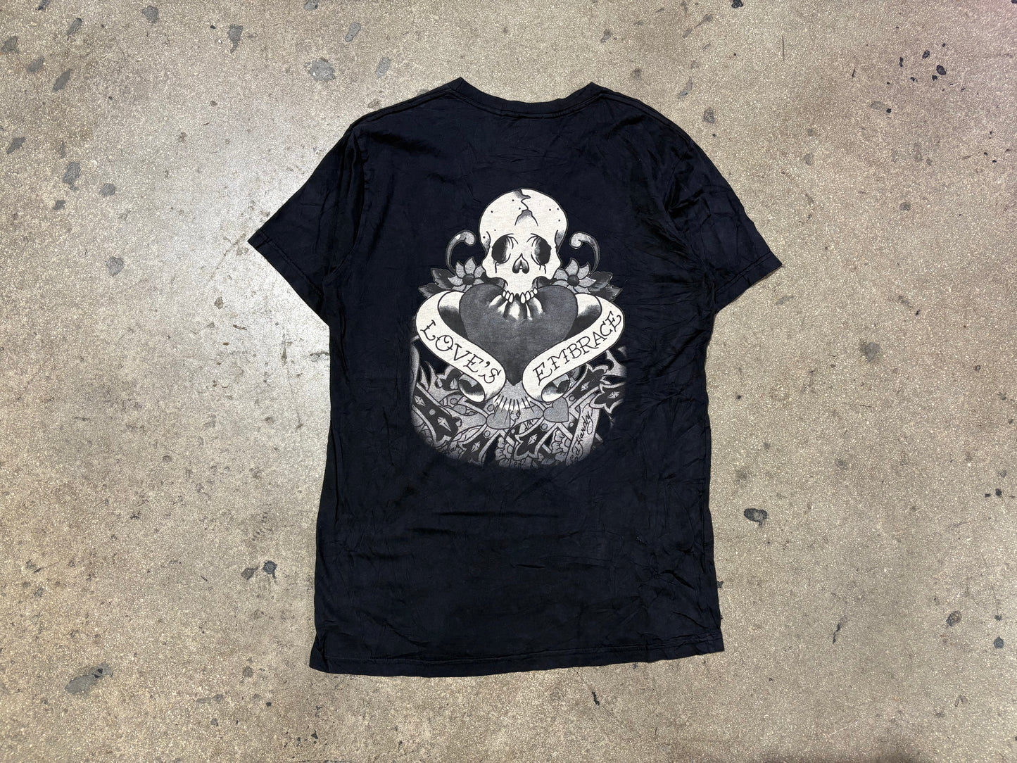 Ed Hardy Love's Embrace Tee - Black Size XL