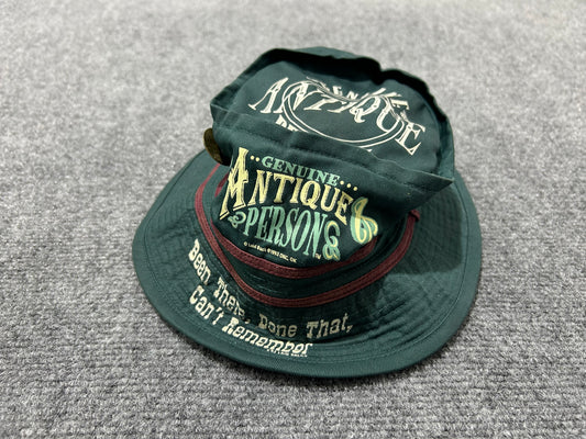 1993 Antique Person Bucket Hat With 4 Pins - Green