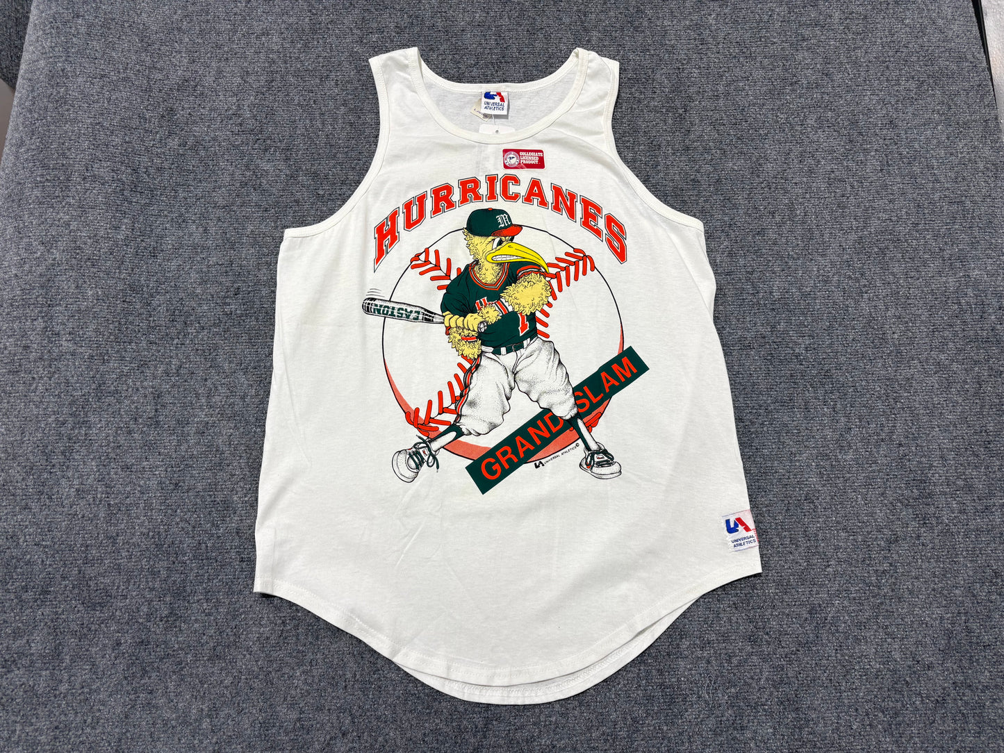Miami Hurricanes Baseball Tank Top - White Size Large