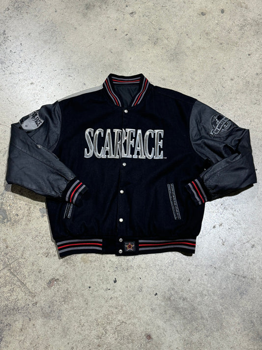 Jeff Hamilton Scarface Reversible Varsity Jacket - Black Size XL