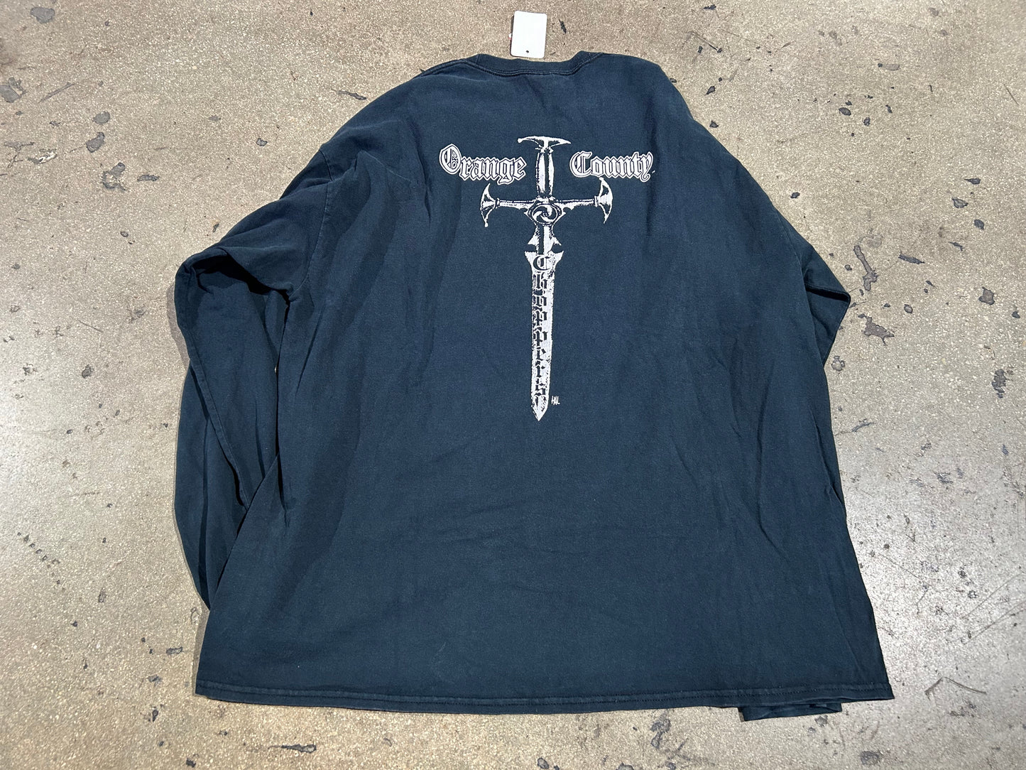 Orange County Choppers Sword Long Sleeve Tee - Black/Gray Size XXL