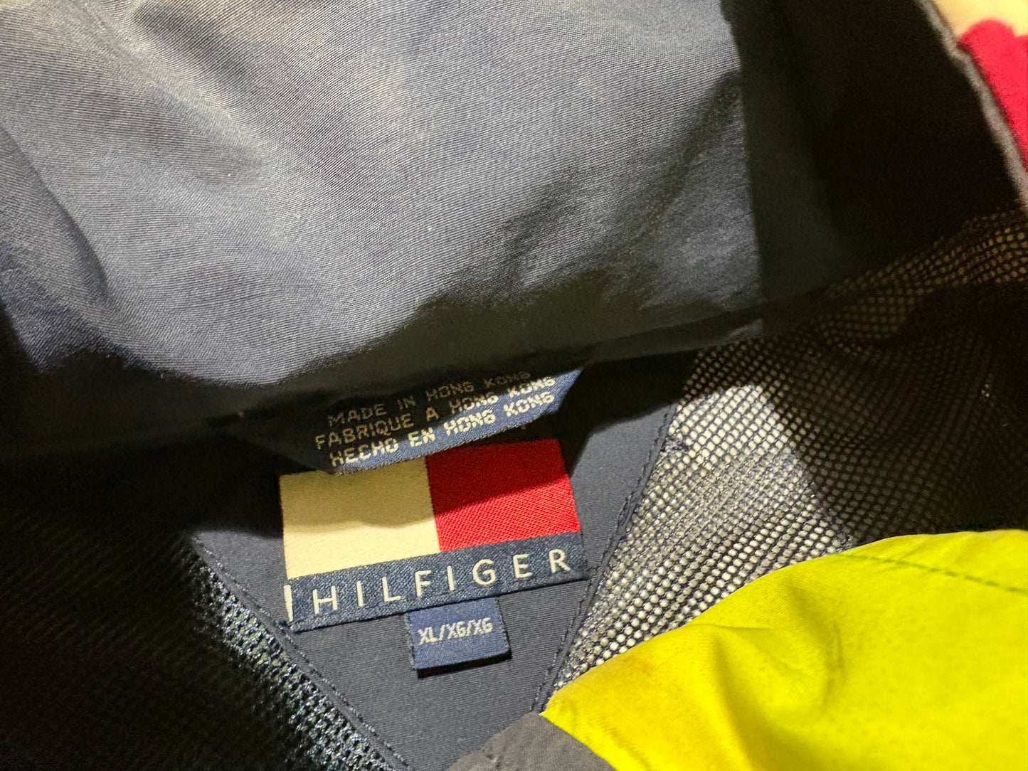 Tommy Hilfiger Sailing Gear Color blocked Windbreaker Jacket - Navy Size XL
