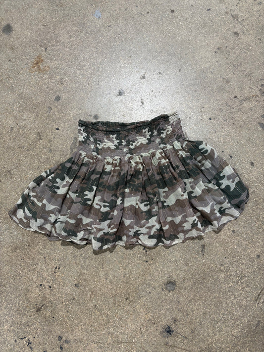Women's Camo Skirt - Green Size Small