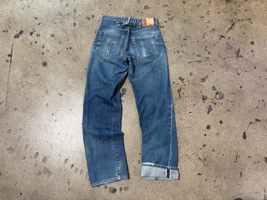 90s Levis 701xx Selvedge Denim Jeans - Blue Size 26 x 31