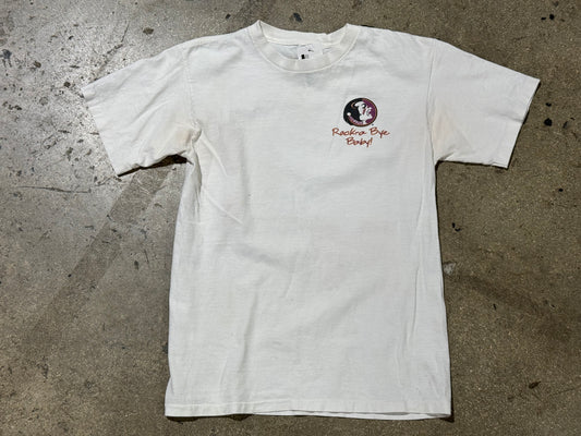 2002 FSU Rock a Bye Baby Tee - White Size Medium