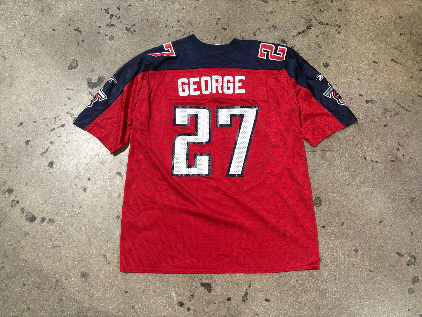 Reebok Tennessee Titans George #27 Alternate Jersey - Red Size XL