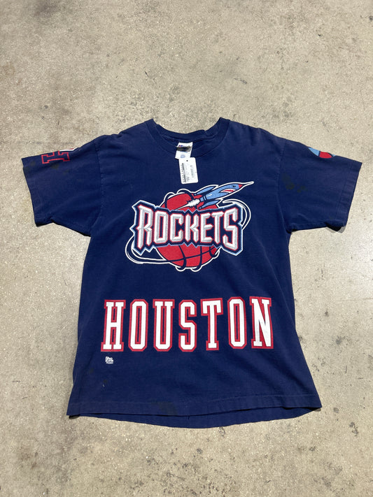 Pro Player Houston Rockets AOP Tee - Navy Size Large
