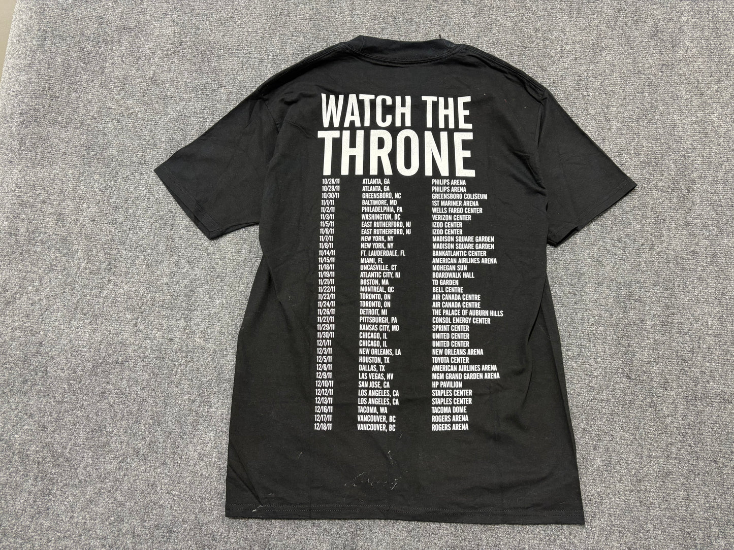 Watch the Throne Jay Z Tour Tee - Black Size Medium