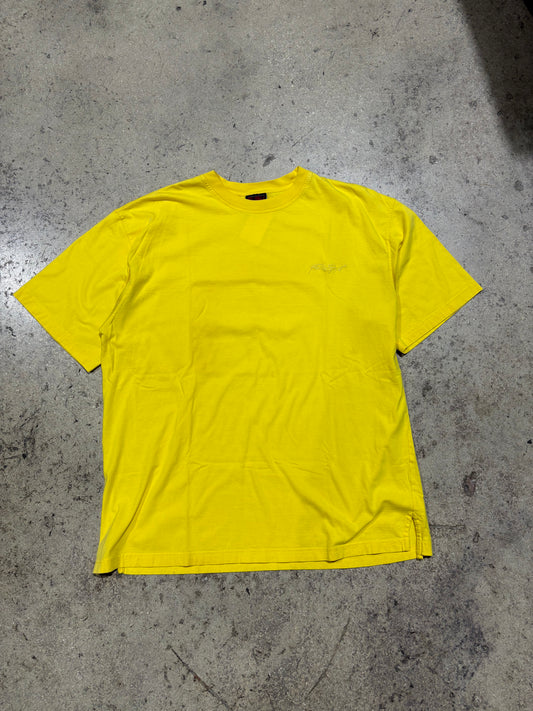 FUBU Script Embroidery Tee - Yellow Size Large (22x31)