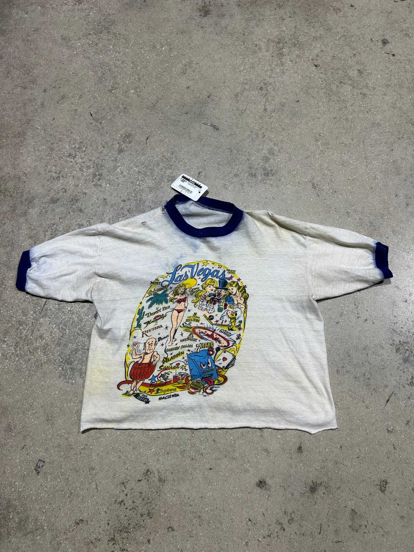 1979 Las Vegas Ringer Tee - White Size Small