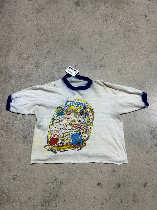 1979 Las Vegas Ringer Tee - White Size Small