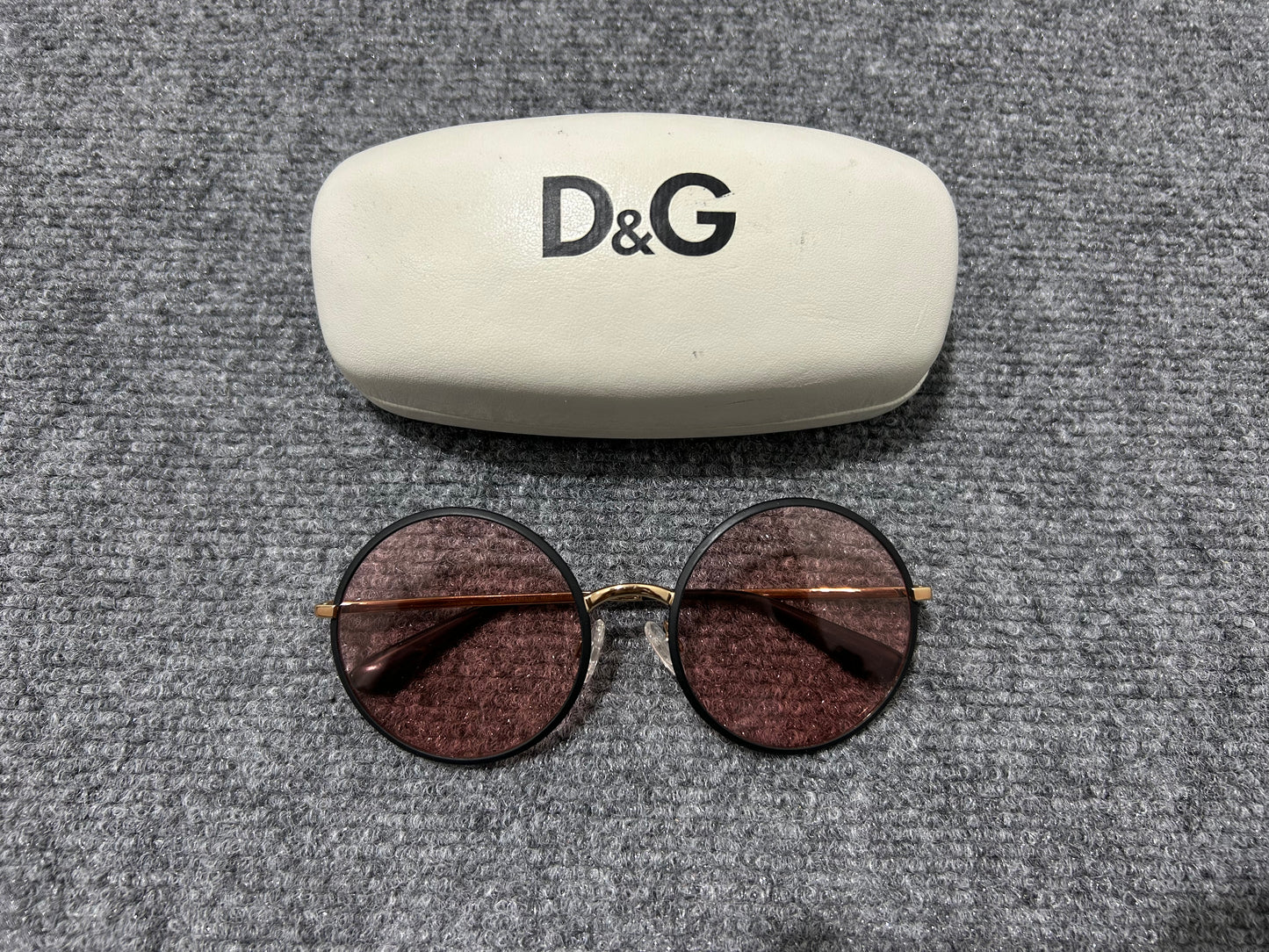 Dolce & Gabbana Big Round Glasses -Black/Gold