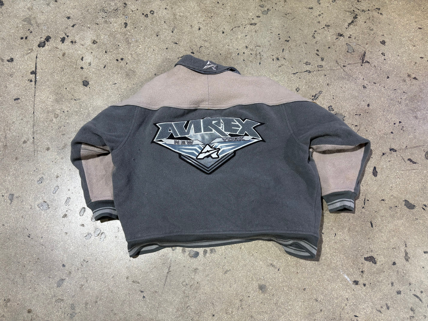 Avirex New York Two Tone Jacket - Grey Size XXL