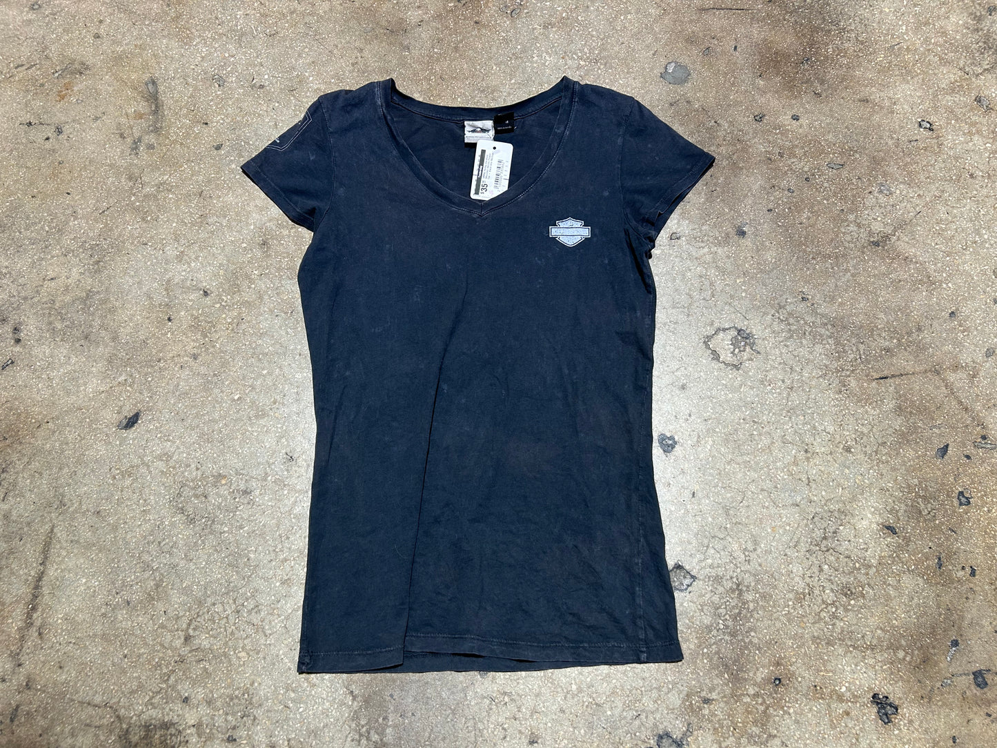 WMNS Harley Davidson Wounded Warrior Project Tee - Black Size Medium