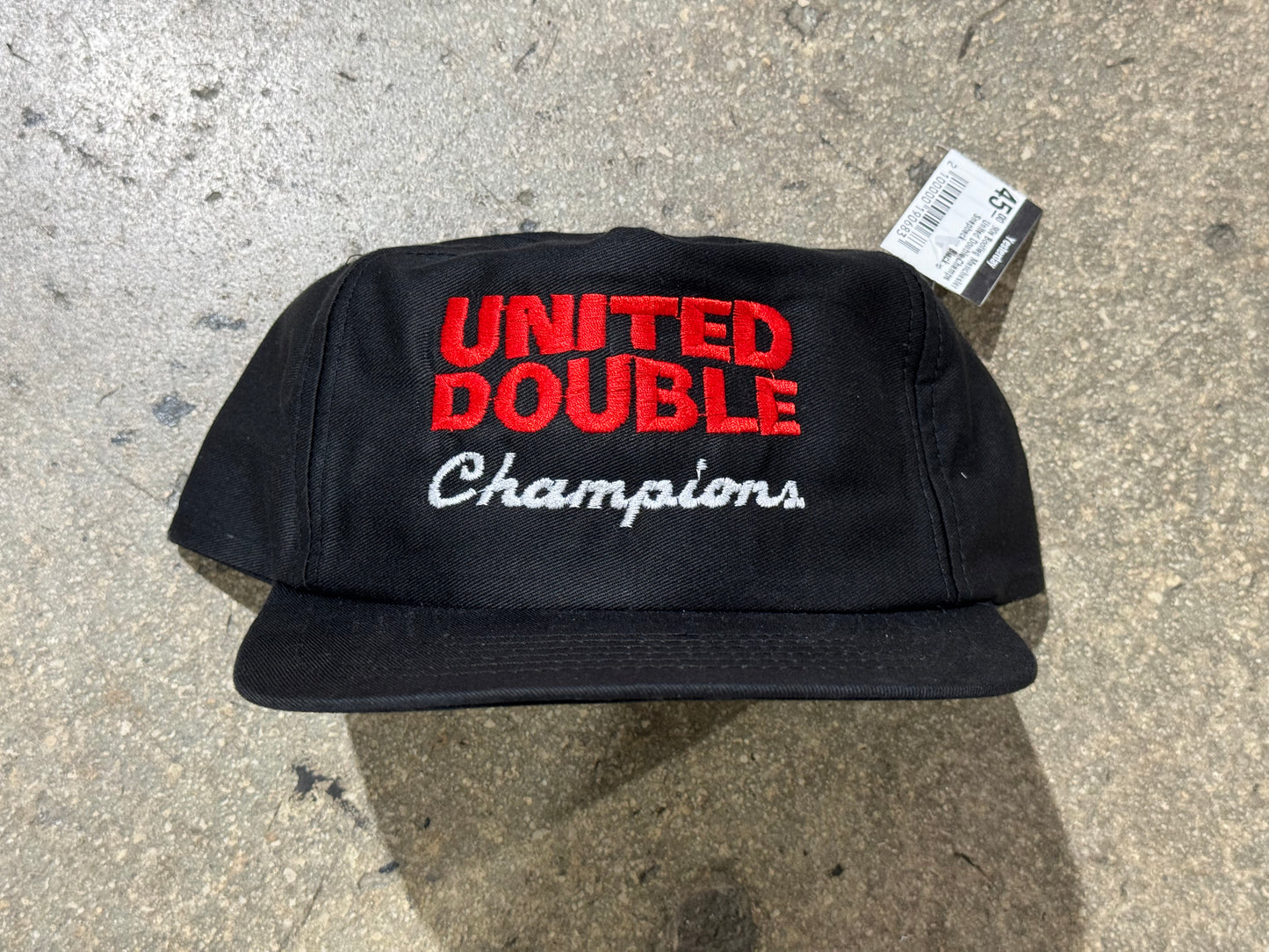 90s Bootleg Manchester United Double Champs Snapback - Black