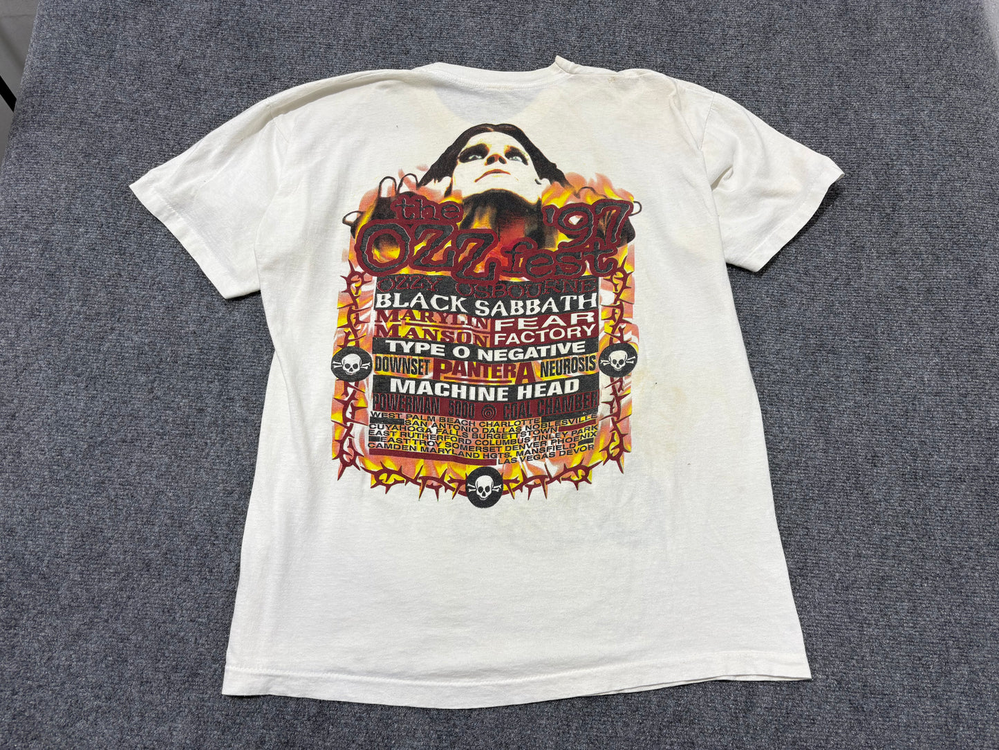 1997 Ozzfest Ozzy Wings Tee - White Size XL