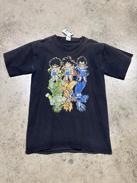 DragonBall Z Broly Goku Vegeta Tee - Black Size Large