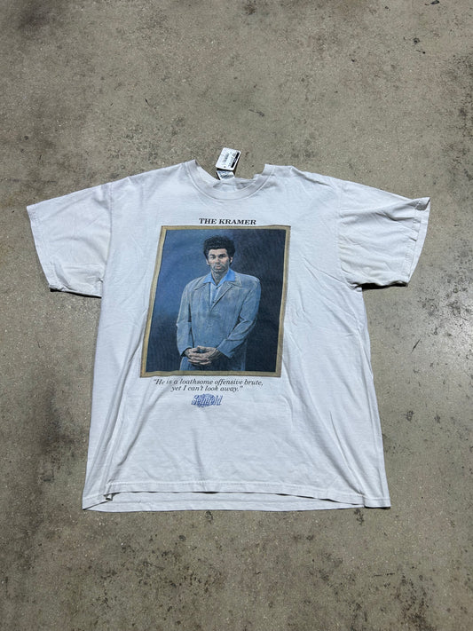 1993 The Kramer Portrait Seinfeld Tee - White Size XL