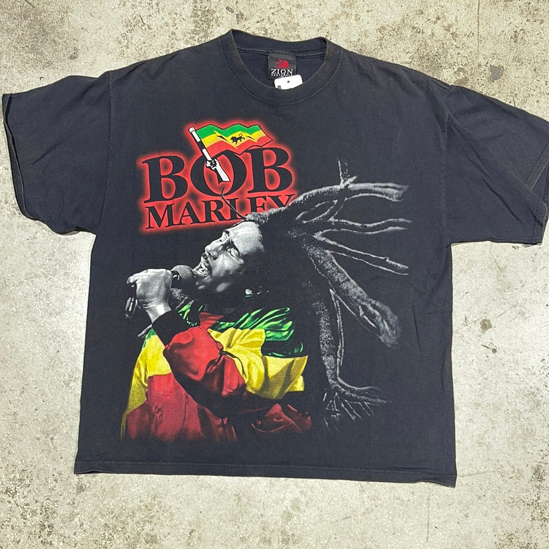 2007 Bob Marley Singing Tee - Black Size XL