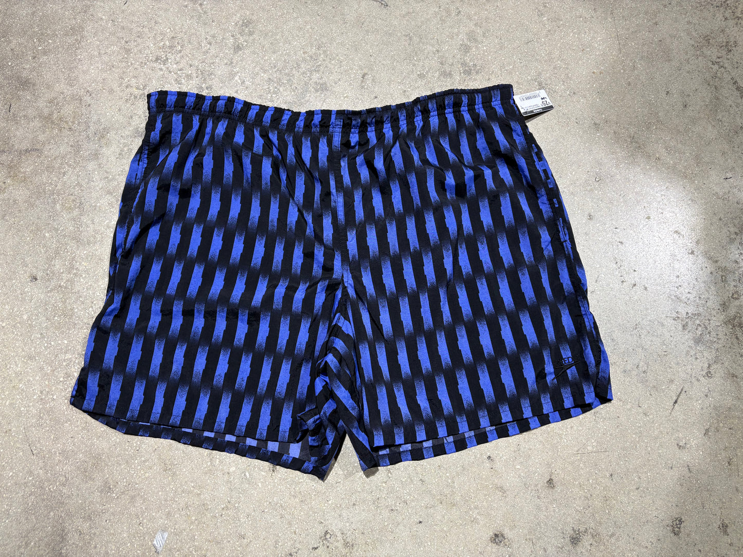 Speedo Abstract Shorts -Black/Purple Size Large