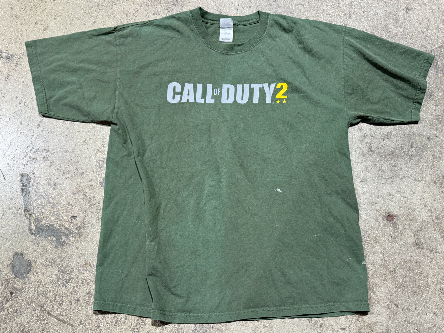 2005 Call Of Duty 2 Tee - Olive Size XL