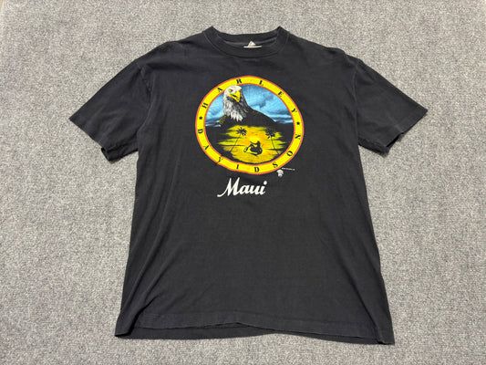 1986 Harley Davidson Eagle Maui Tee - Black Size XL