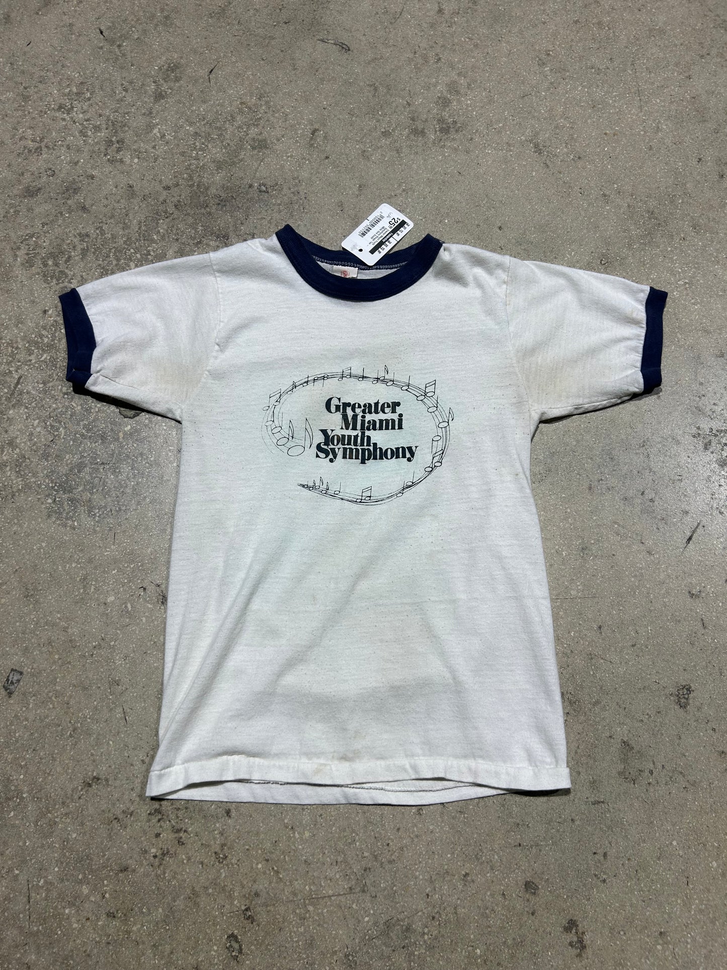 Greater Miami Youth Symphony Ringer Tee - White Size Small