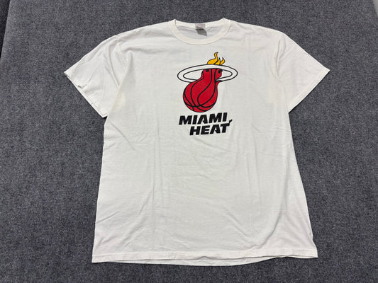 Miami Heat Lay Up Tee - White Size XL