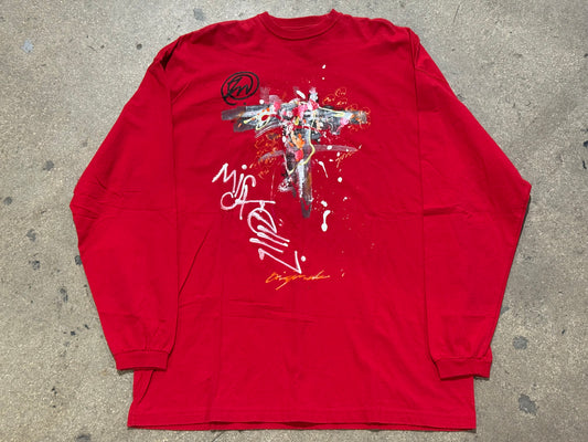 Miskeen Splatter Tee - Red Size XL