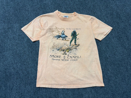 Operations Desert Storm Smoke A Camel Tee - Peach Size Large