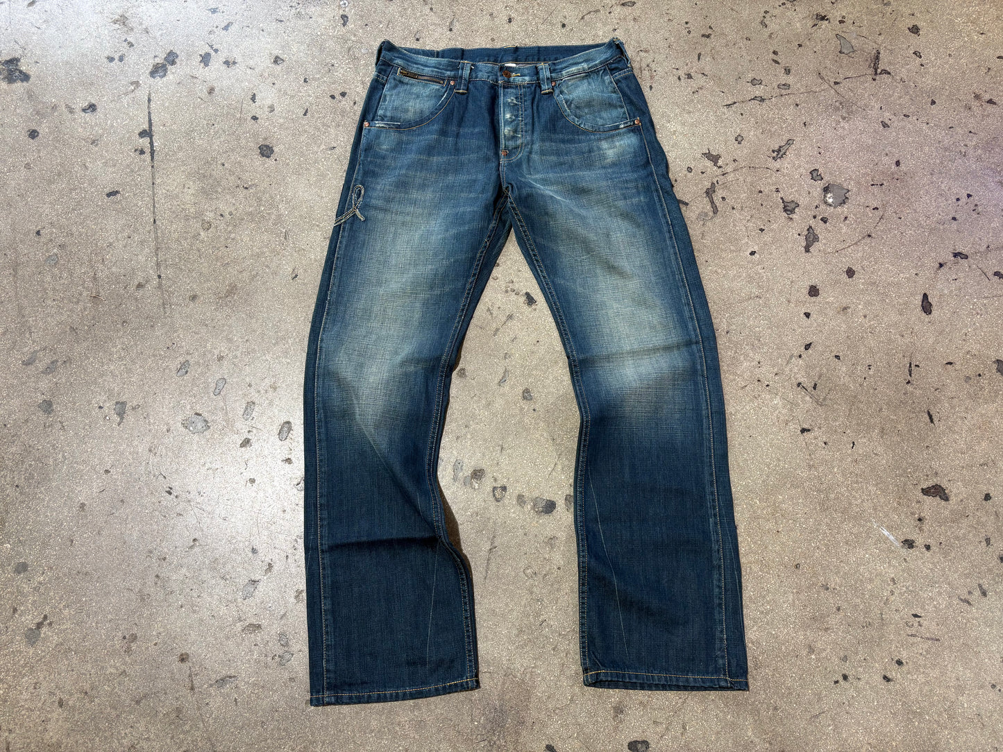 Evisu Flap Pocket Jeans- Blue Size 36