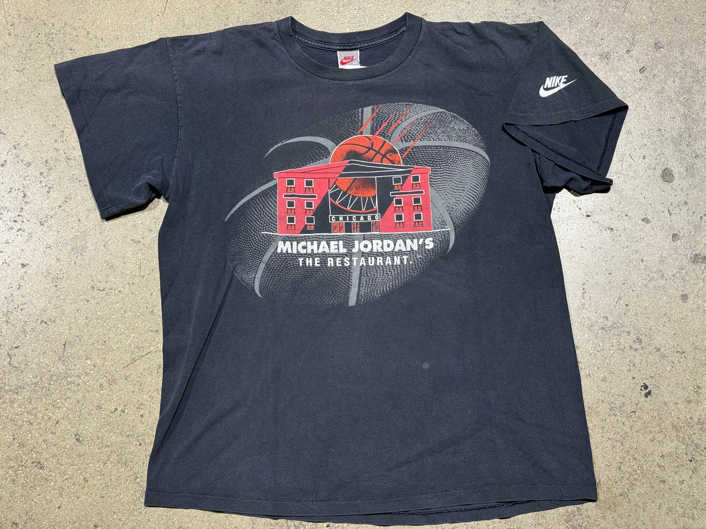 Nike Michael Jordan's The Restaurant Tee - Faded Black Size XXL