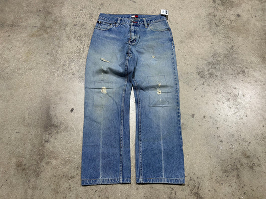 WMNS Tommy Hilfiger Distressed Jeans - Blue Size 30