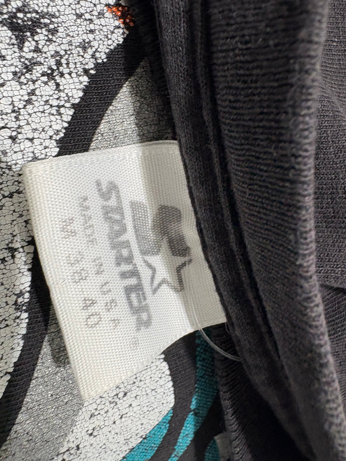 Starter Florida Marlins Logo Tee - Faded Black Size Medium