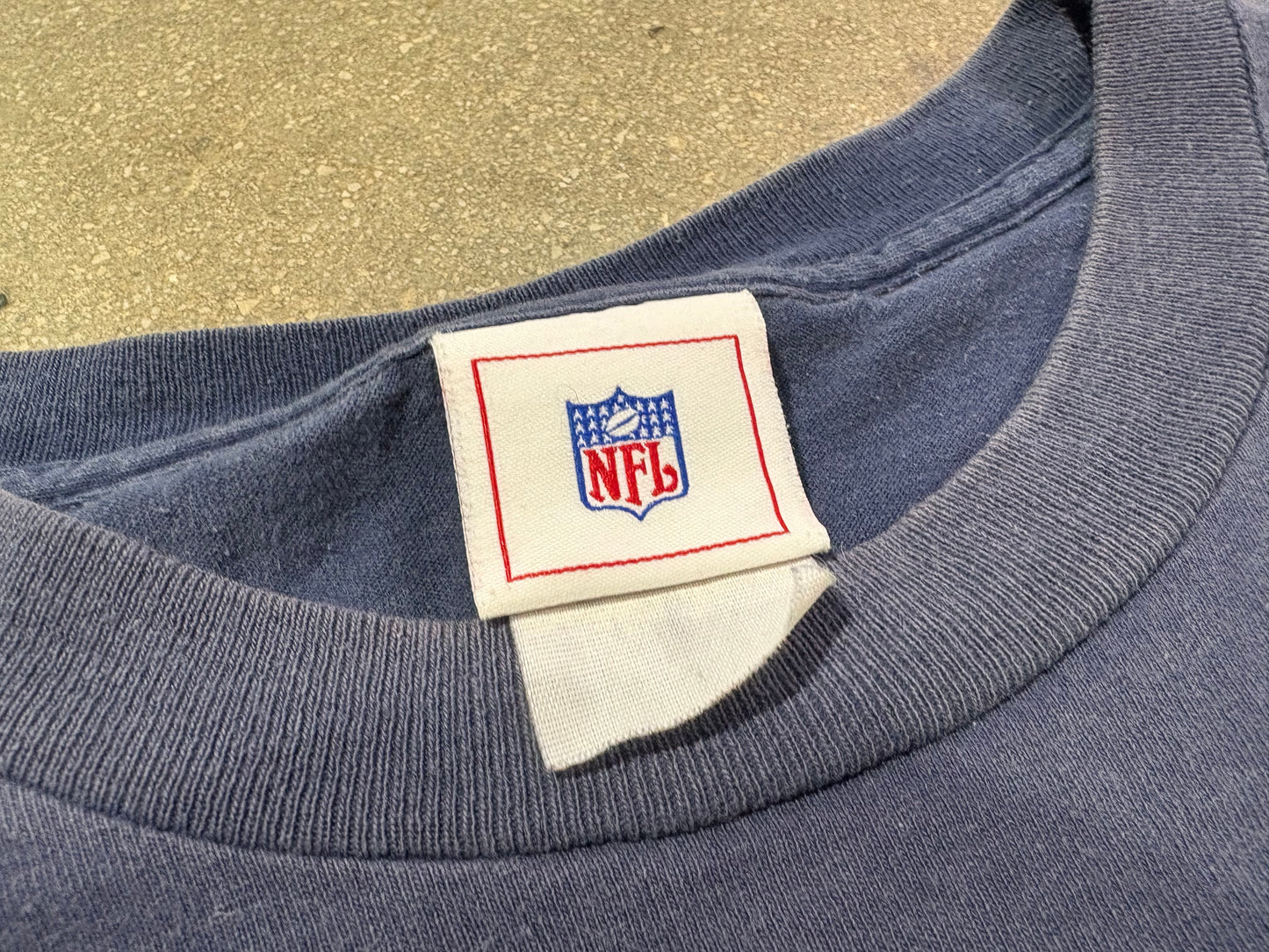 Miami Dolphins Spell Out Logo Tee - Faded Navy Size XL