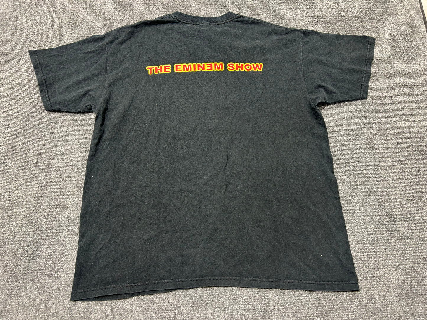2003 The Eminem Show Backwards E Logo Tee - Black Size XL