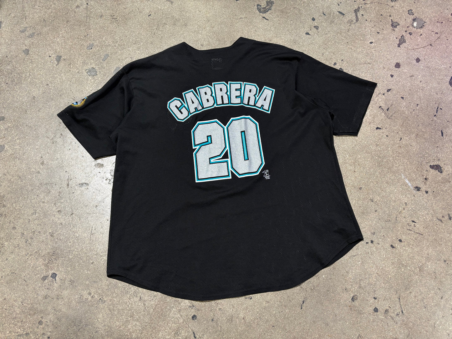2003 Florida Marlins #20 Cabrera Mesh Jersey - Black Size XXL