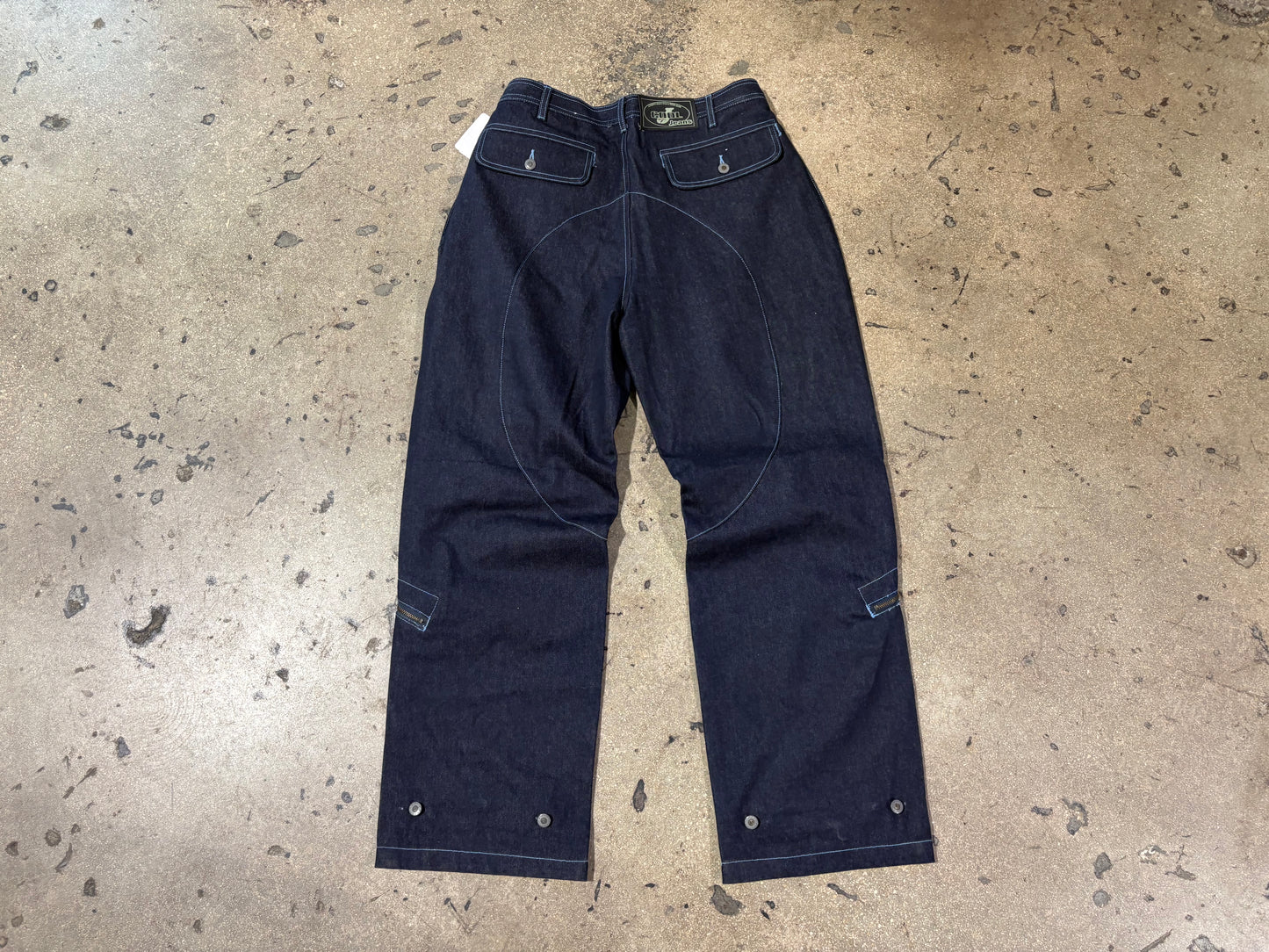 Y2K Cool J Cartoon Cargo Jeans - Navy Size 34 x 32