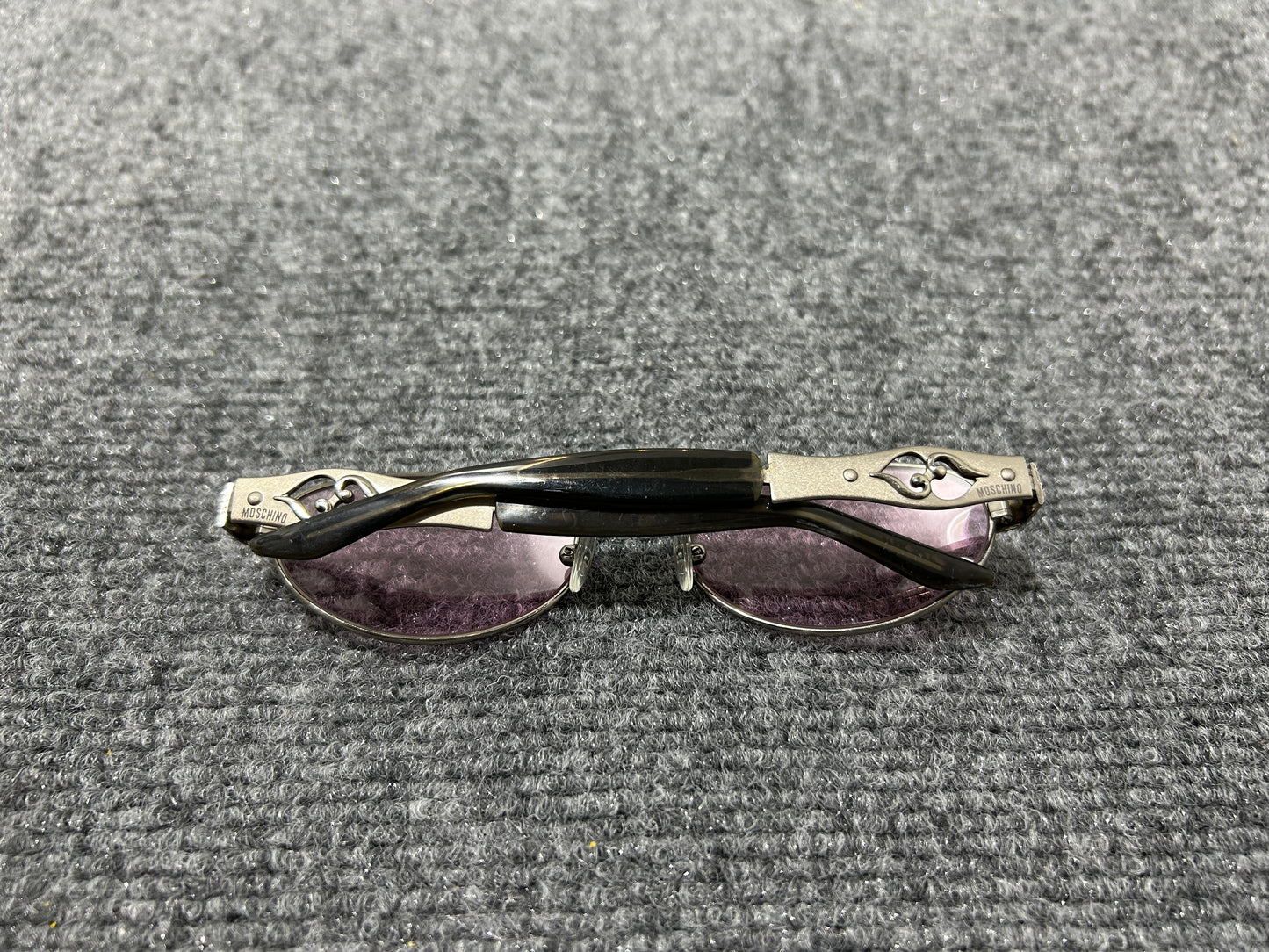 Moschino Heart Oval Glasses - Black/Silver
