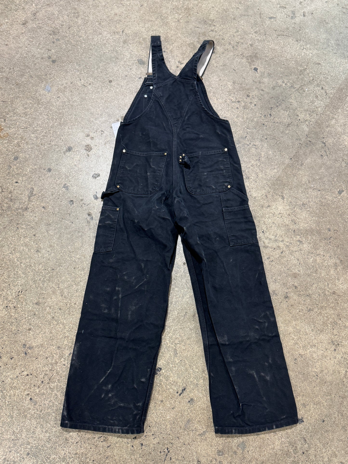 Carhartt Double Knee Carpenter Denim Overalls - Black