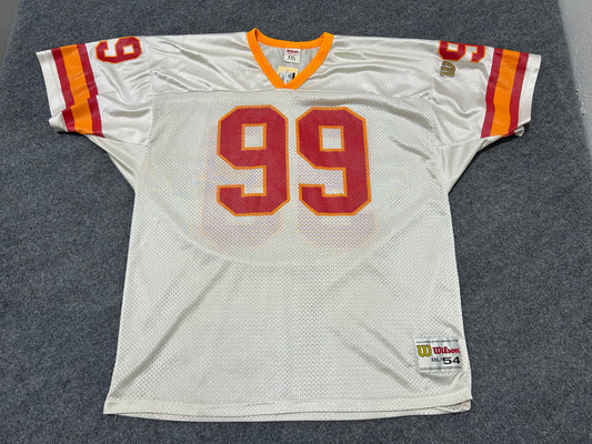 Tampa Bay Warren Sapp Football Jersey #99 - White/Orange/Red Size XXL