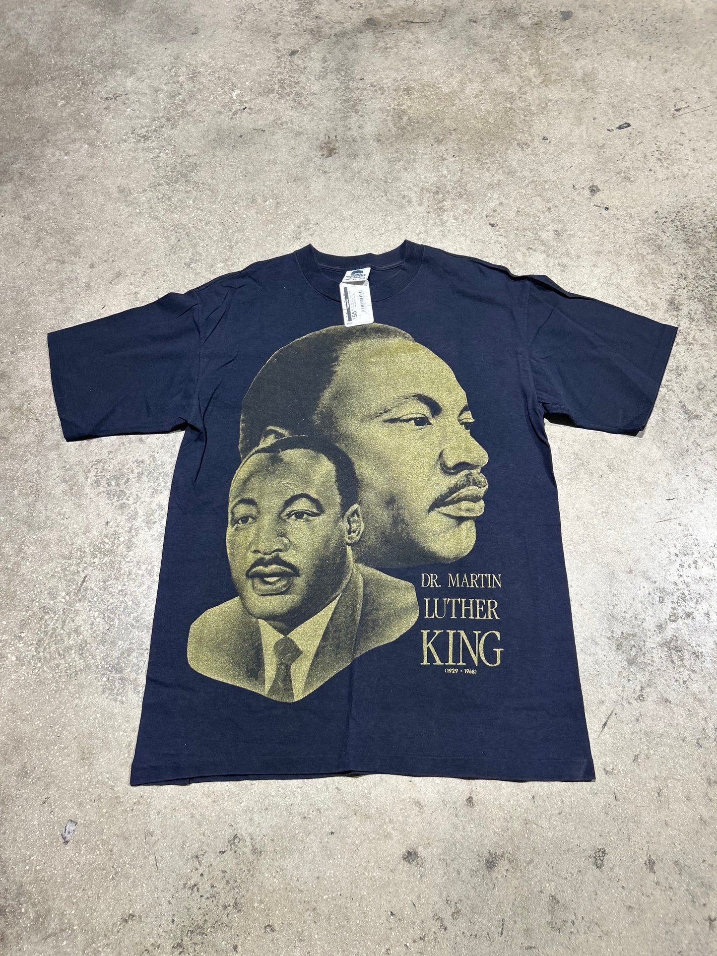 Dr. Martin Luther King Double Face Tee - Black/Gold Size XL