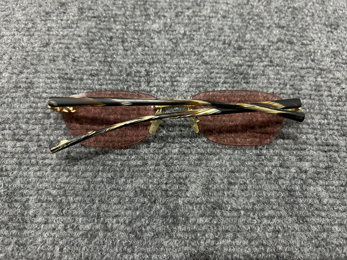 Chanel Rimless Sunglasses - Pink/Gold