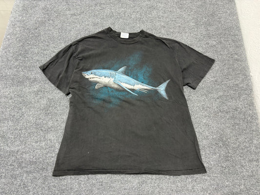 1994 Great White Shark Tee - Faded Black Size XL