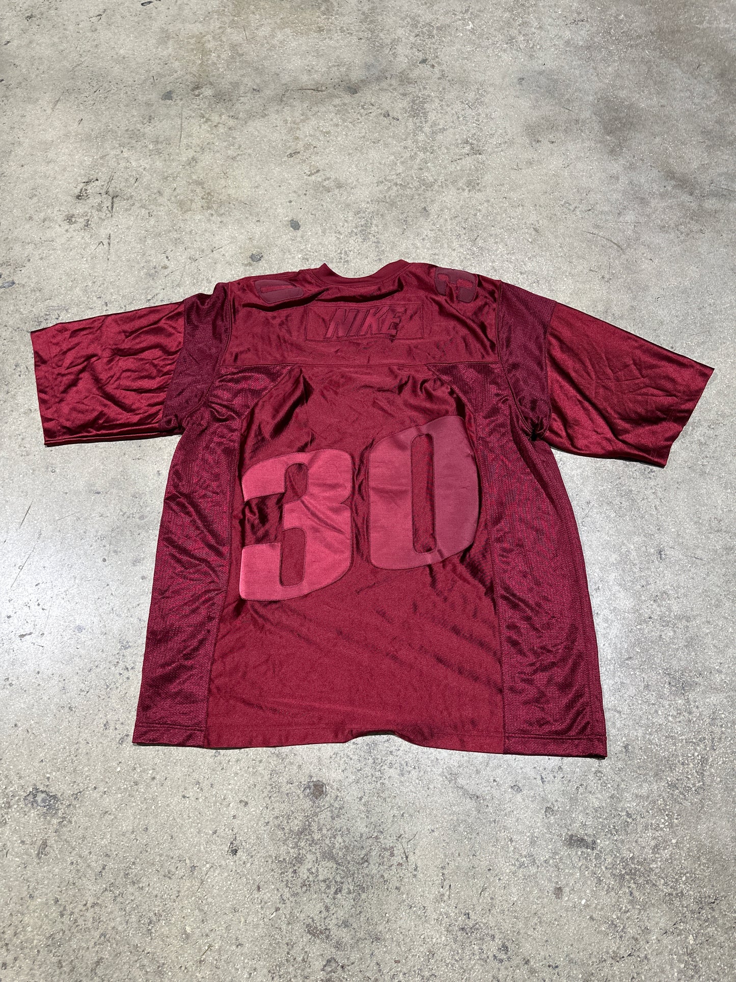 Nike Football Jersey - Burgundy Size Large