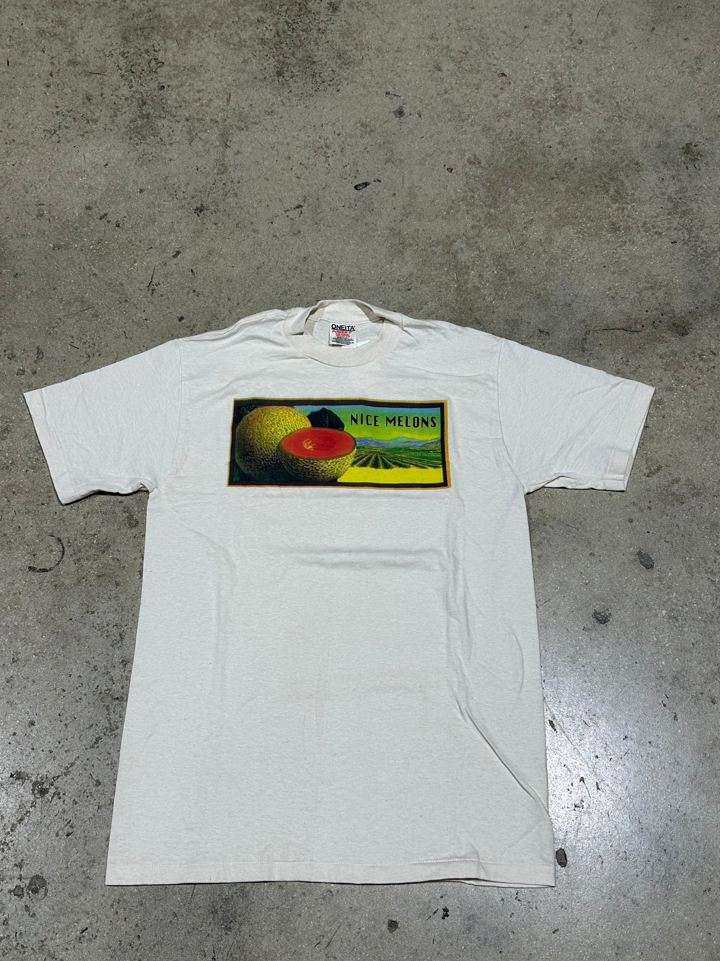 Nice Melons Tee - White Size Medium